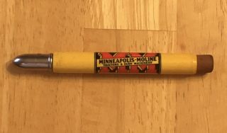 Vintage Bullet Pencil Minneapolis Moline Jj Flaherty Wheaton Mn