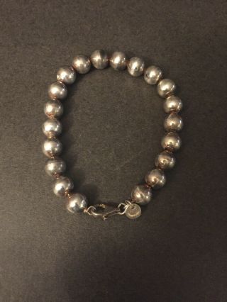 Vintage Sterling Silver Bead Ball Bracelet