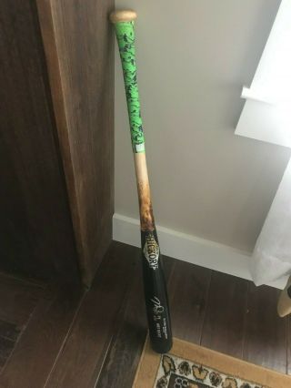 Mike Trout 2018 Game And Signed Old Hickory Bat.  Photo Matched And Cert.