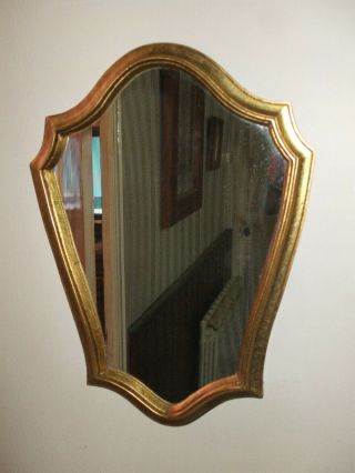 Vintage Retro French Gold Gilt Wall Hanging Mirror Decorative