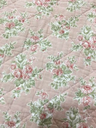 Vintage Laura Ashley Full/Queen Quilt/Matching Two Match Shams Shabby Chic Look 2