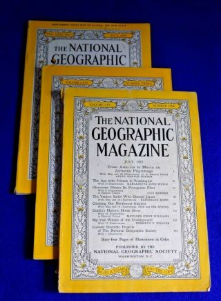 Vintage National Geographic Magazines Back Issues July 