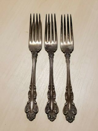Reed & Barton Sterling Silver Spanish Baroque Place Fork Dinner,  Set Of 3