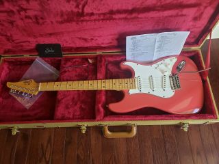 2018 Suhr Classic S Antique Sss Fiesta Red Electric Guitar