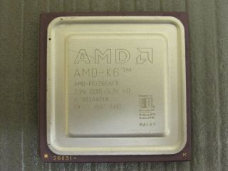 Amd Amd - K6/266afr 266mhz Vintage 321 - Pin Ceramic Pga Cpu Processor