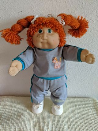 Cabbage Patch Jesmar 2 Red Braids W/ Green Eyes & Freckles Clothes