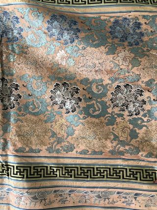 Antique 19th Century Chinese Hundred Boys Silk Brocade Hanging 84 