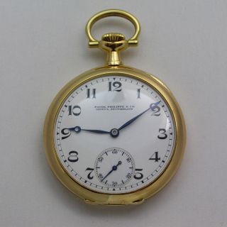 Antique Solid 18k Yellow Gold Patek Philippe For Ludy & Taylor Of Pocket Watch