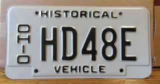 Ohio Historical Vehicle License Plate Tag Hd48e