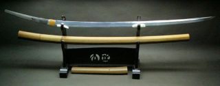 St052 Japanese Samurai Sword: Bizen Morimitsu Tachi In Shirasaya 88.  4 Cm