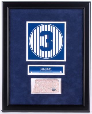 Babe Ruth 3 Old Yankee Stadium N.  Y.  Game Monument Park Brick Plaque Frame