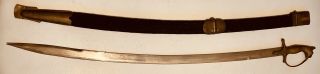 Antique Middle East Islamic Turkish Shamshir Pala Kilij Sword W/ Scabbard