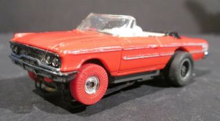 Vintage Aurora H.  O Scale Slot Car 1963 1/2 Ford Galaxie 500 Convertible In Red