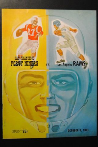 1961 San Francisco 49ers Vs Los Angeles Rams Football Program - Nomellini Krueger