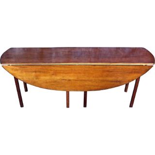 Wright Cherry 79 " L Hunt Drop Leaf Dining Table Console Side Sofa Server Vintage
