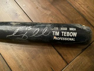 Tim Tebow Game SIGNED RAWLINGS Bat York Mets TEBOW 2