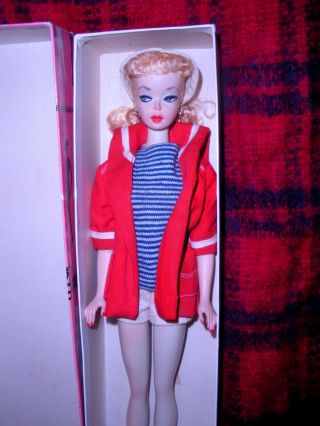 Vintage 1959 2 Blonde Pink Silhouette Dressed Box Ponytail Barbie TM 3