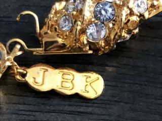 JACKIE KENNEDY JBK Camrose & Kross Easter Egg Crystal Gold Tone Bracelet VINTAGE 2