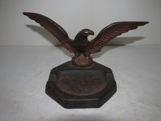 Antique Cast Iron Eagle Ash Tray,  Circa 1930