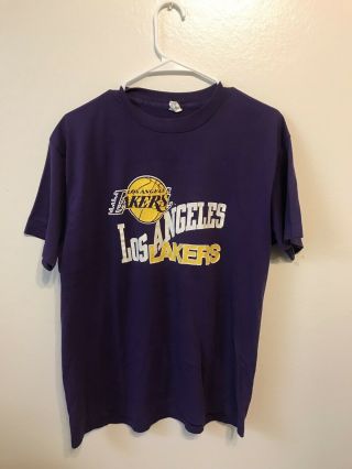 Vintage 1980 Los Angeles Lakers T - Shirt Size: Medium