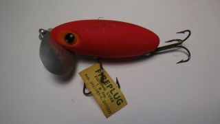 Vintage Fred Arbogast Jitterbug Fishing Lure Fireplug Color L@@k