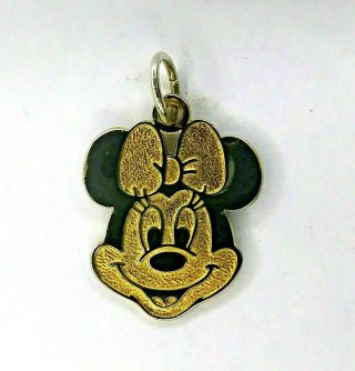Rare Vintage Sterling Silver Authentic Disney Minnie Mouse Charm / Pendant