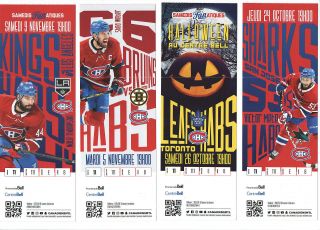 2019 - 20 Montreal Canadiens Nhl Hockey Ticket Vs Bruins Shea Weber Nov5 Chara