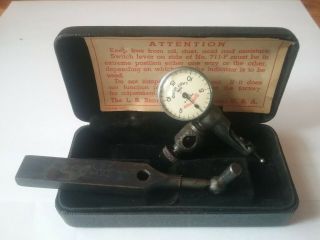 Vintage L.  S.  Starrett Co.  Last Word Universal Test Indicator 711 - F With Case 3