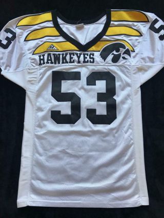 Rare 1994 - 95 Iowa Hawkeyes Banana Peel Wing Tipped Football Jersey 53