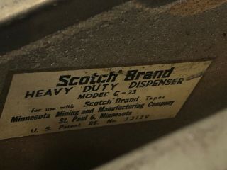 Vintage SCOTCH Brand Heavy Duty Tape Dispenser Model C - 23 Art Deco Green 2