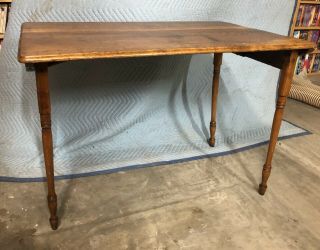 Antique ‘clipper’ Wood Folding Table Early 20th Century Sewing,  Tailor Table