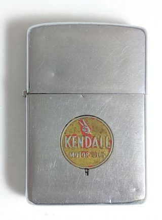 Vintage 1960 Zippo Lighter With Kendall Motor Oils Advertisement