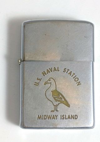 Vintage 1971 Military Zippo Lighter | Midway Island U.  S.  Naval Station