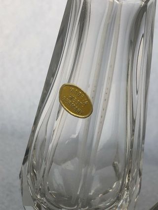 Vintage Heavy Crystal Atomizer Perfume Bottle West Germany 7” Tall Cute 2