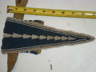 Antique Native American beaded bullet pouch and belt all sinew sewn 3