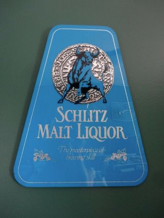 Vintage Schlitz Malt Liquor Beer The Masterpiece Of Brewing Skill Bar Sign