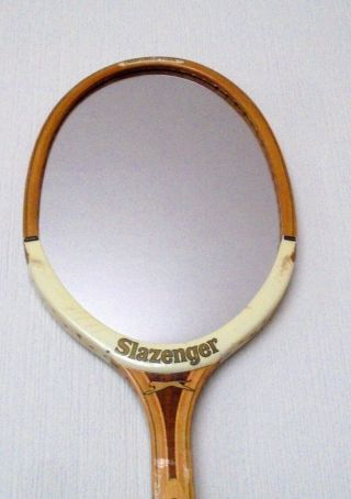 Vintage Wooden Upcycled Slazenger Tennis Racket Mirror