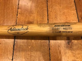 1977 Elliott Maddox Baltimore Orioles Adirondack Game Bat 35 " Loa