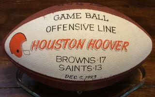 1993 Cleveland Browns V Saints Game Ball Presentation Wilson Football