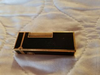 Vintage Dunhill Swiss Made Gold And Black Onyx Lighter In