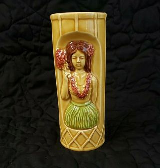 Vintage Orchids Of Hawaii Hula Girl Mug - Hand Painted Japan