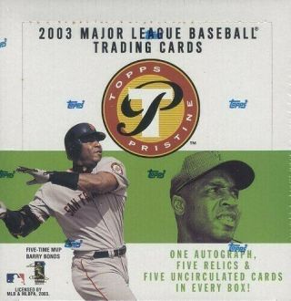 2003 Topps Pristine Baseball Hobby Box,  Bonus Offer