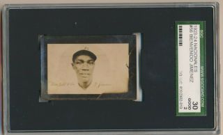 1923 - 24 Nacionales Cuban Baseball Card Of Negro Leaguer " Hooks " Jimemez