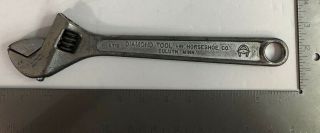 Vintage Diamond Tool And Horseshoe Co 12 " Diamalloy Adjustable Wrench D712 Usa
