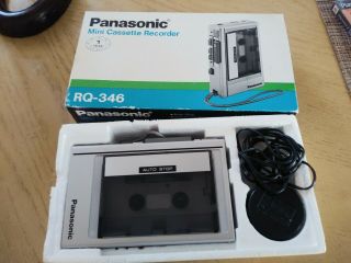 Vintage 80s Panasonic Rq - 346a Handheld Portable Cassette Tape Recorder Player