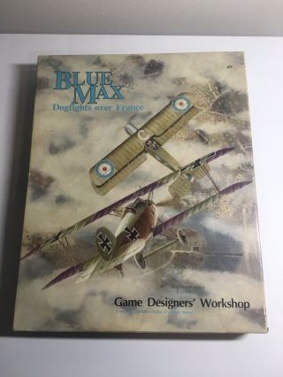 Gdw Blue Max Dogfights Over France 1st Edition 1983 Rare Vintage War Board Game