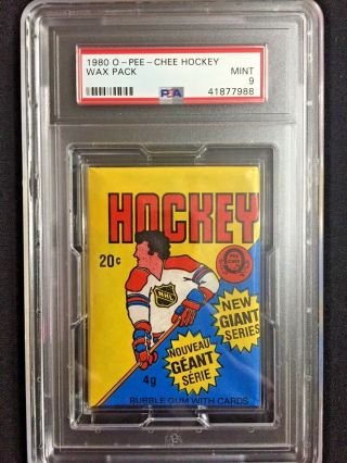1980 - 81 Opc Hockey Wax Pack [psa 9 / Mint]