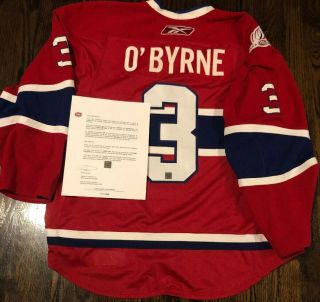 Montreal Canadiens Ryan O’byrne 2009 Game Worn/ Issued Jersey / Centennial Patch