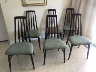 Rare Mcm Danish Rosewood Eva Dining Chairs,  Set Of 6.  Koefoed For Hornslet.
