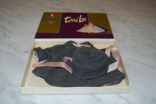 Vintage Terri Lee Doll Clothing - Terri Lee Wool Curtsy Coat & Hat - Boxed